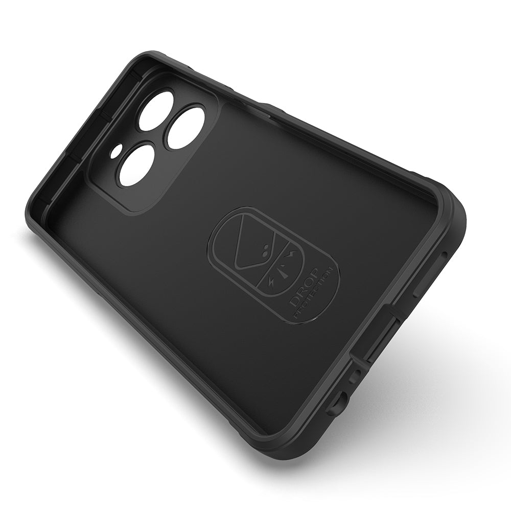 Realme C61 Case Flexible TPU Hollow Back Surface Design Zore Ethnic Silicone Cover Dark Green