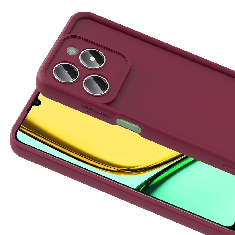 Realme C61 Case Camera Protection Zore Pineapple Cover Dark Green