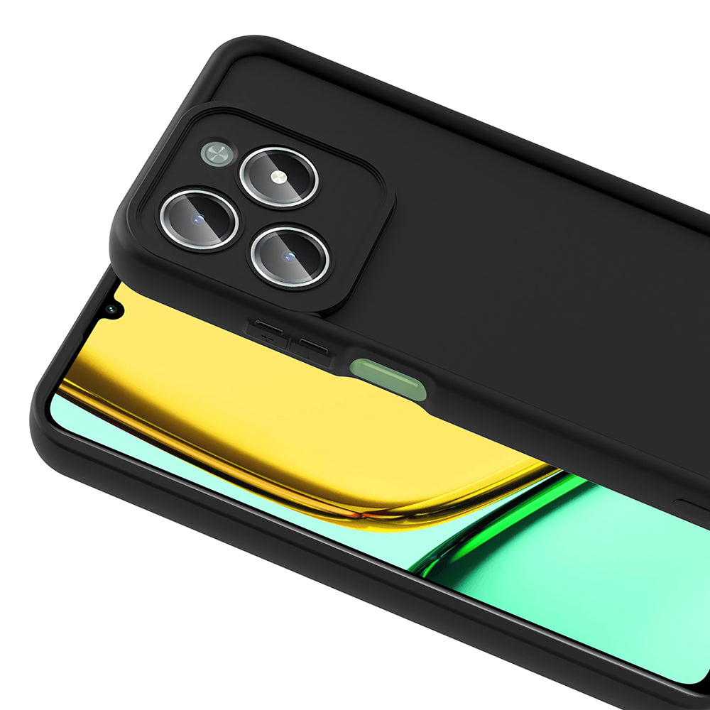 Realme C61 Case Camera Protection Zore Pineapple Cover Dark Green
