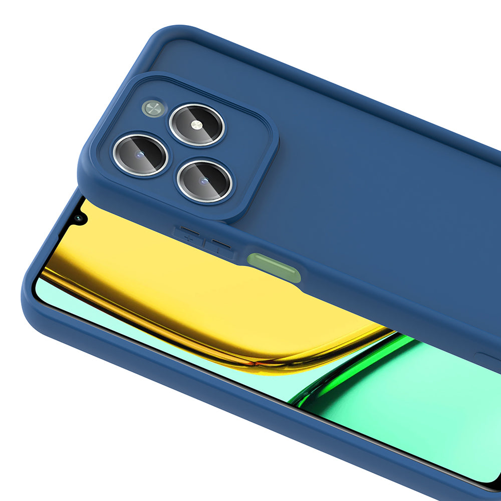 Realme C61 Case Camera Protection Zore Pineapple Cover Dark Green