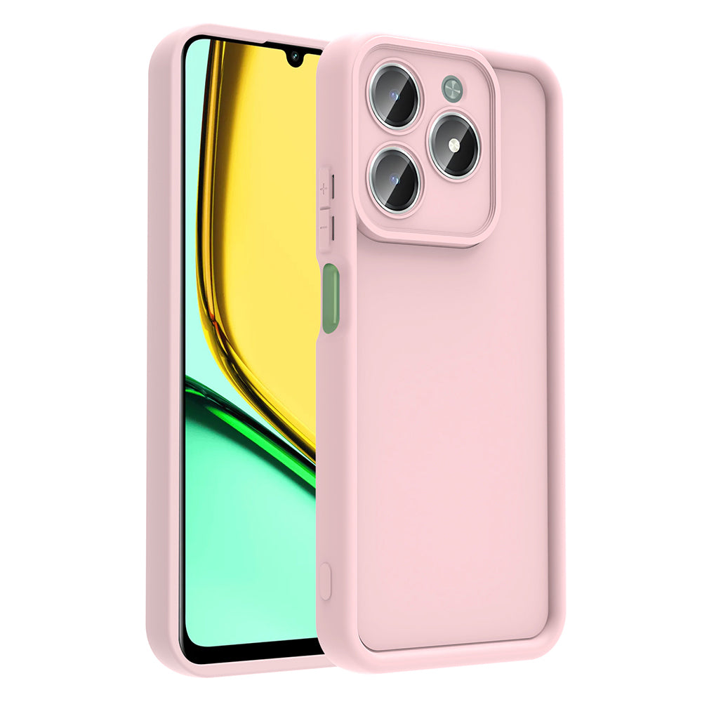 Realme C61 Case Camera Protection Zore Pineapple Cover Pink
