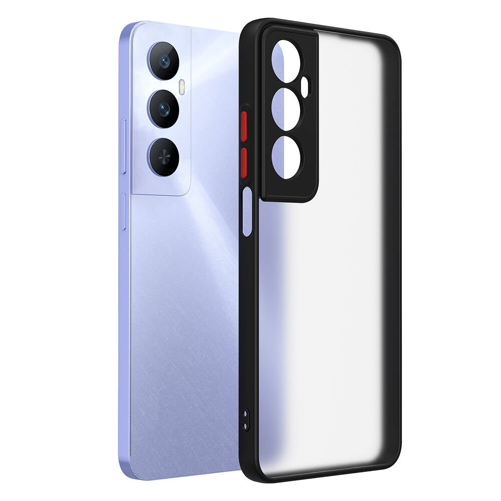 Realme C65 4G Case Zore Hux Cover Black