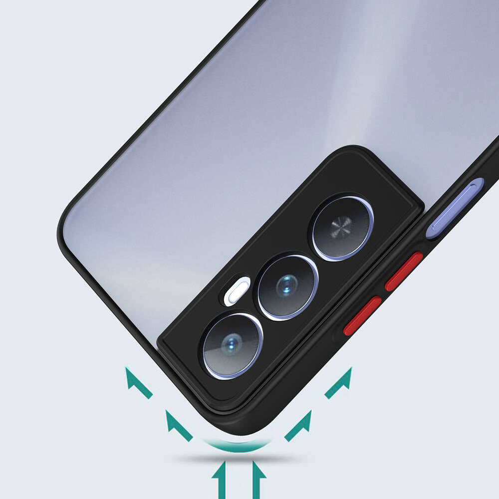 Realme C65 4G Case Zore Hux Cover Black