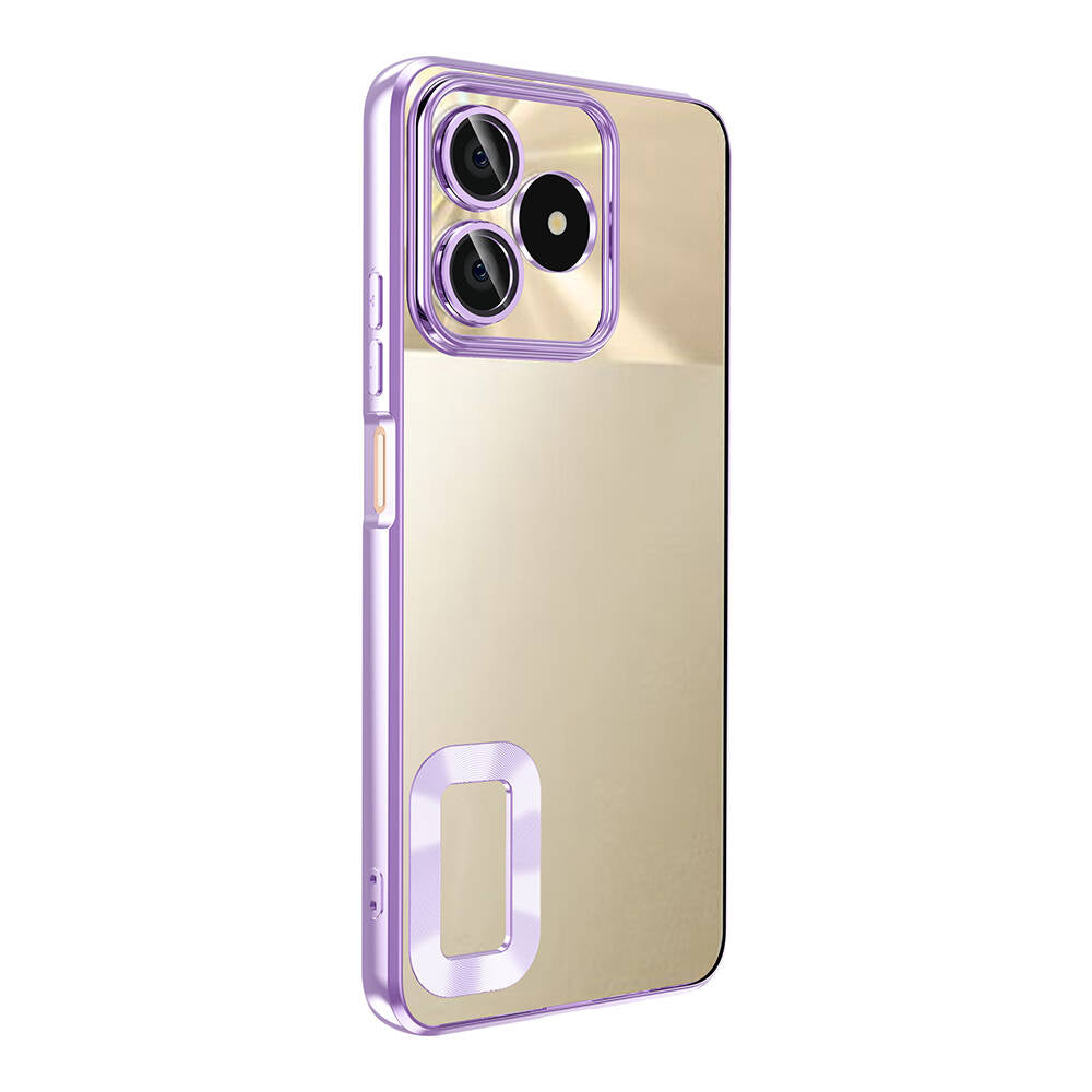 Realme Note 50 Case Camera Protection Logo Showing Zore Omega Cover Lilac