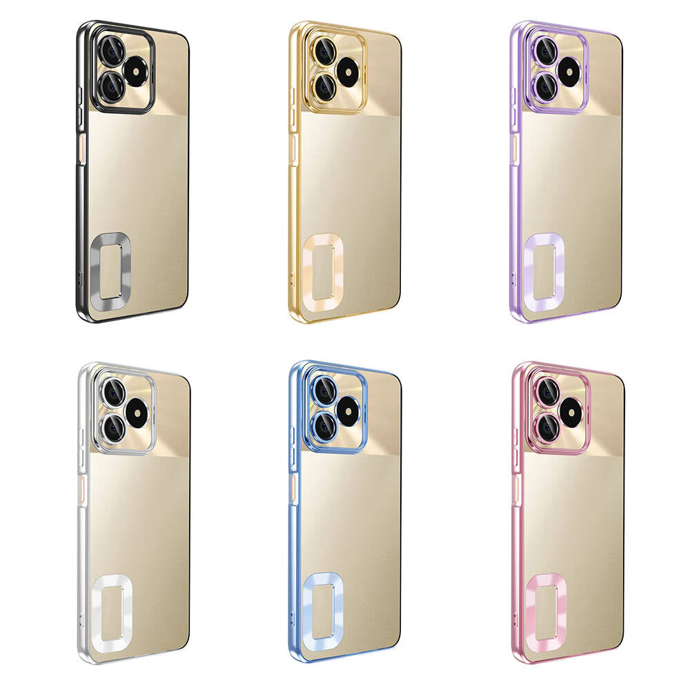 Realme Note 50 Case Camera Protection Logo Showing Zore Omega Cover Lilac