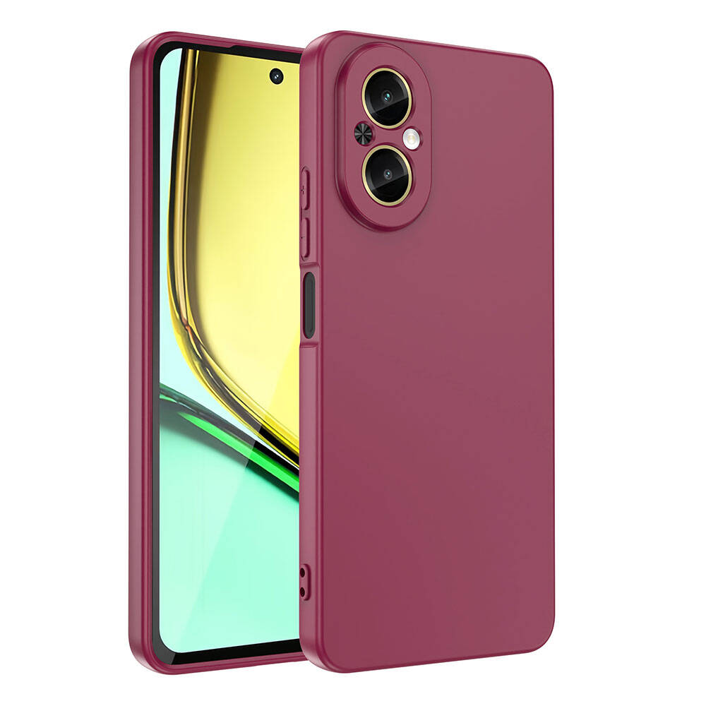 Realme 12 Lite Case Zore Mara Launch Cover Dark Purple