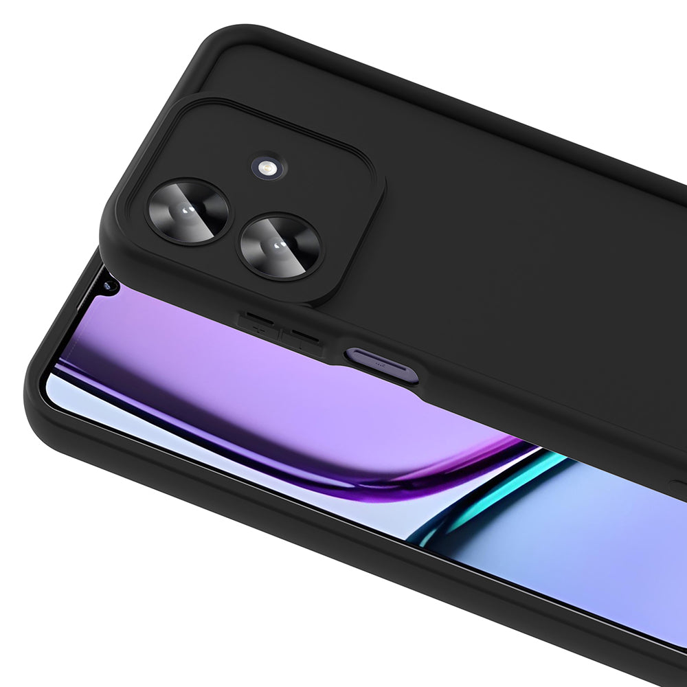 Realme Note 60 Case Camera Protection Zore Pineapple Cover Black