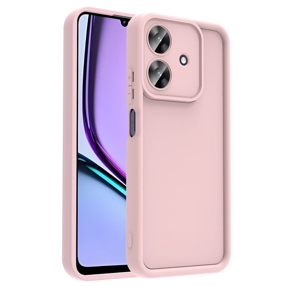 Realme Note 60 Case Camera Protection Zore Pineapple Cover Pink