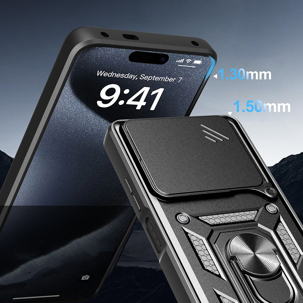Realme Note 60 Case Magnetic Stand Camera Protection Zore Sliding Vega Cover Blue