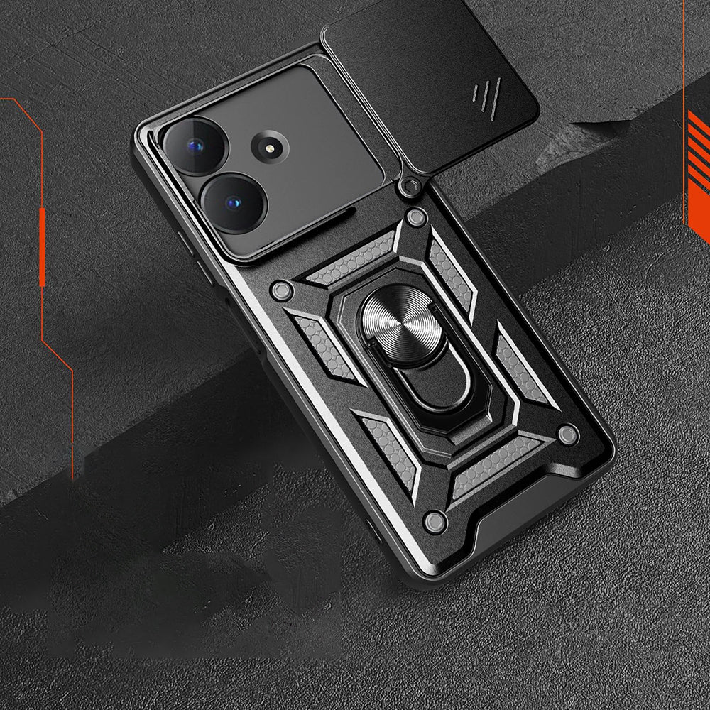 Realme Note 60 Case Magnetic Stand Camera Protection Zore Sliding Vega Cover Blue