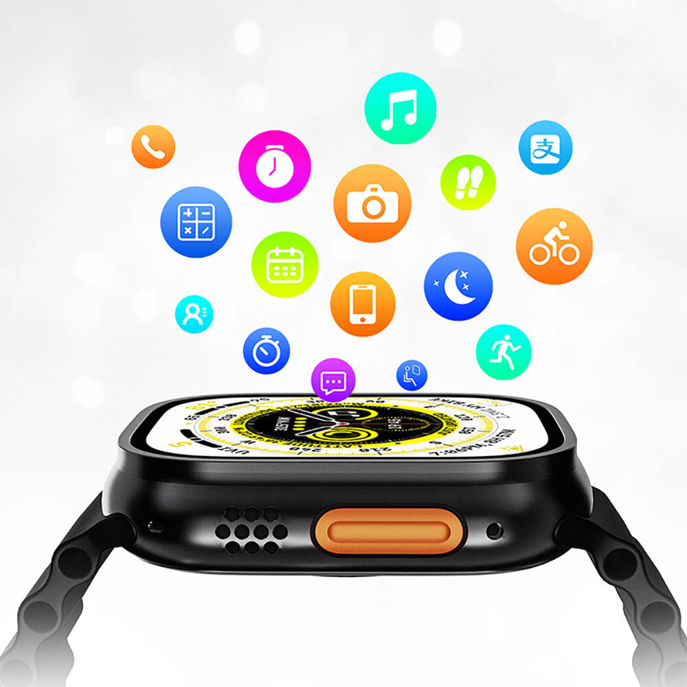Recci RA23 iOS and Android Compatible Smartwatch Black