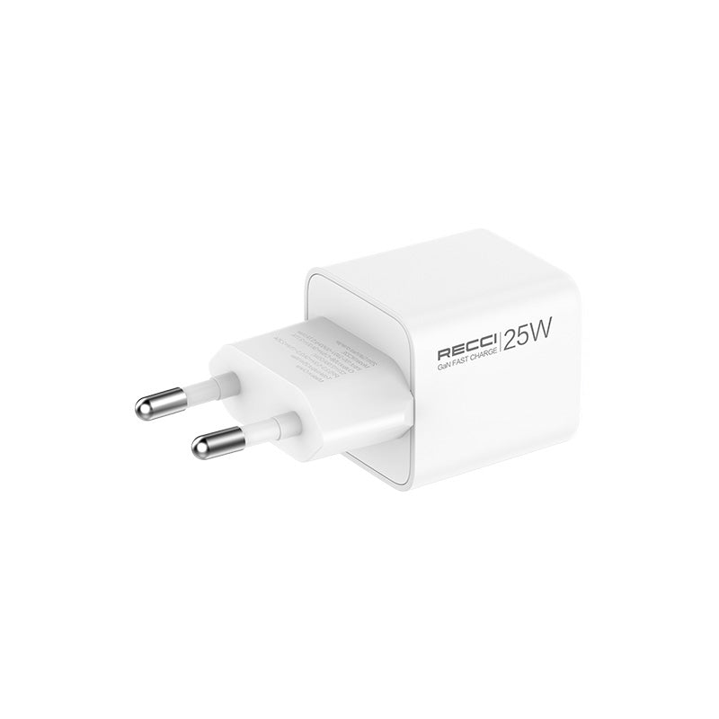 Recci RC106E GaN Technology Fast Charging Head Type-C to Type-C PD 25W Wired Charging Set White