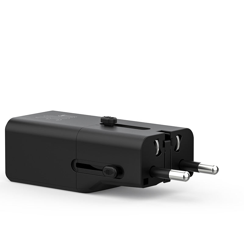 Recci RCG-P07 Multi Universal US/UK/EU/AU Compatible Charging Adapter 30W Black