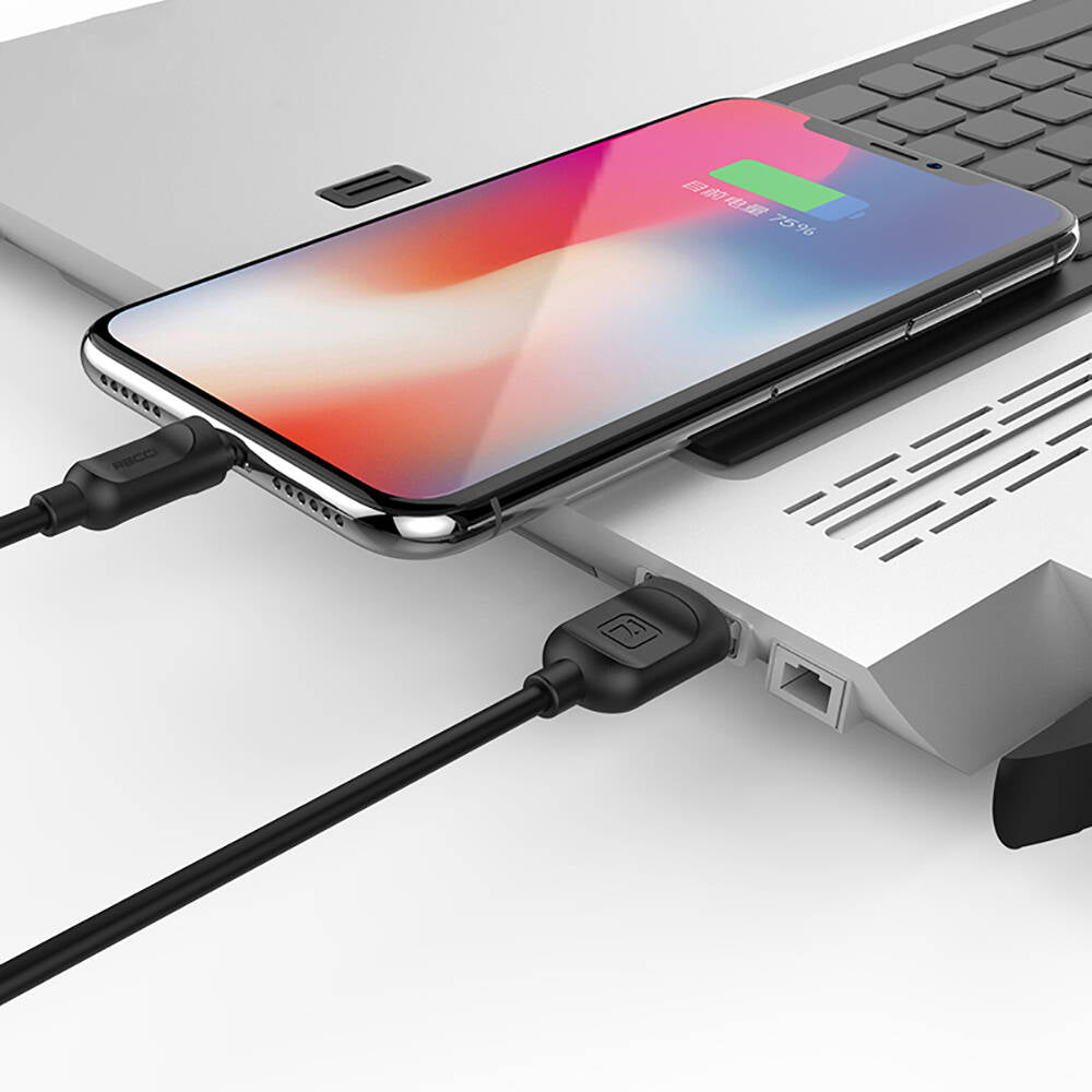Recci RCL-P100 City of Sky Series Lightning to USB-A Data and Charging Cable 1M White