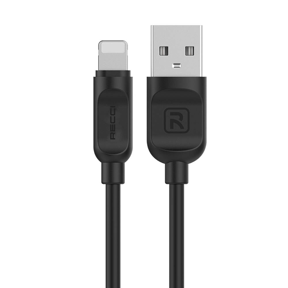 Recci RCL-P100 City of Sky Series Lightning to USB-A Data and Charging Cable 1M Black