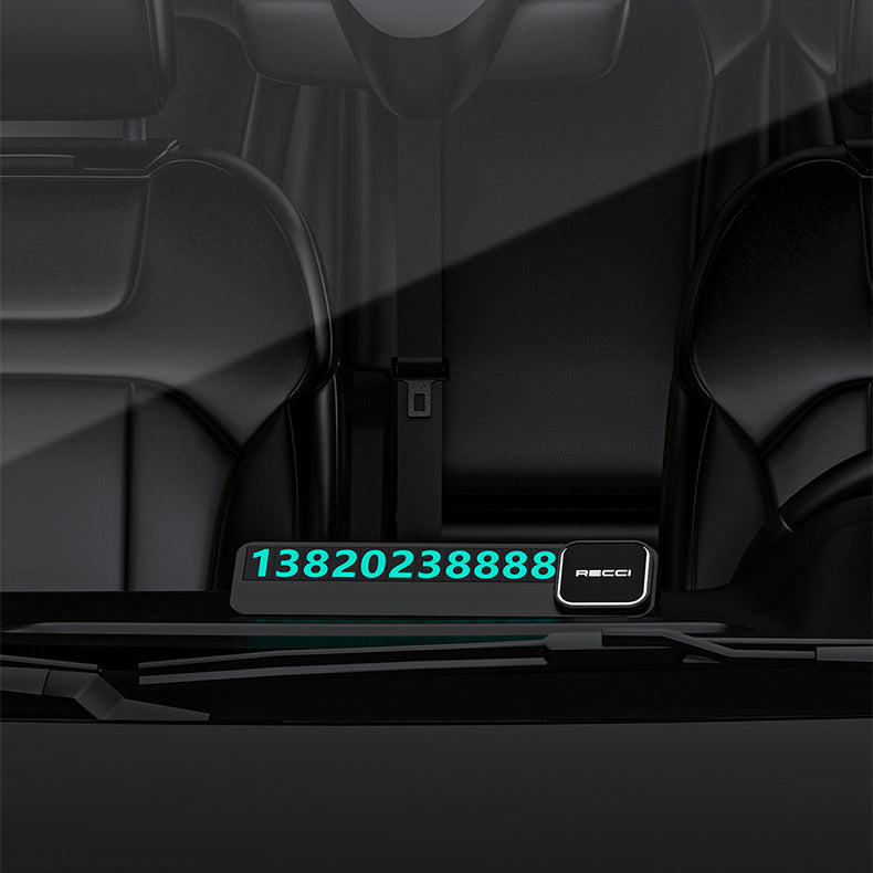 Recci RCS-C03 Night Visible and Concealable Vehicle Parking Numbering Device Black