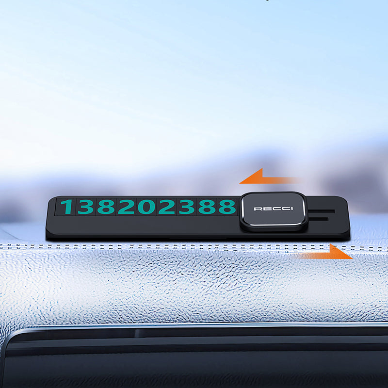 Recci RCS-C03 Night Visible and Concealable Vehicle Parking Numbering Device Black