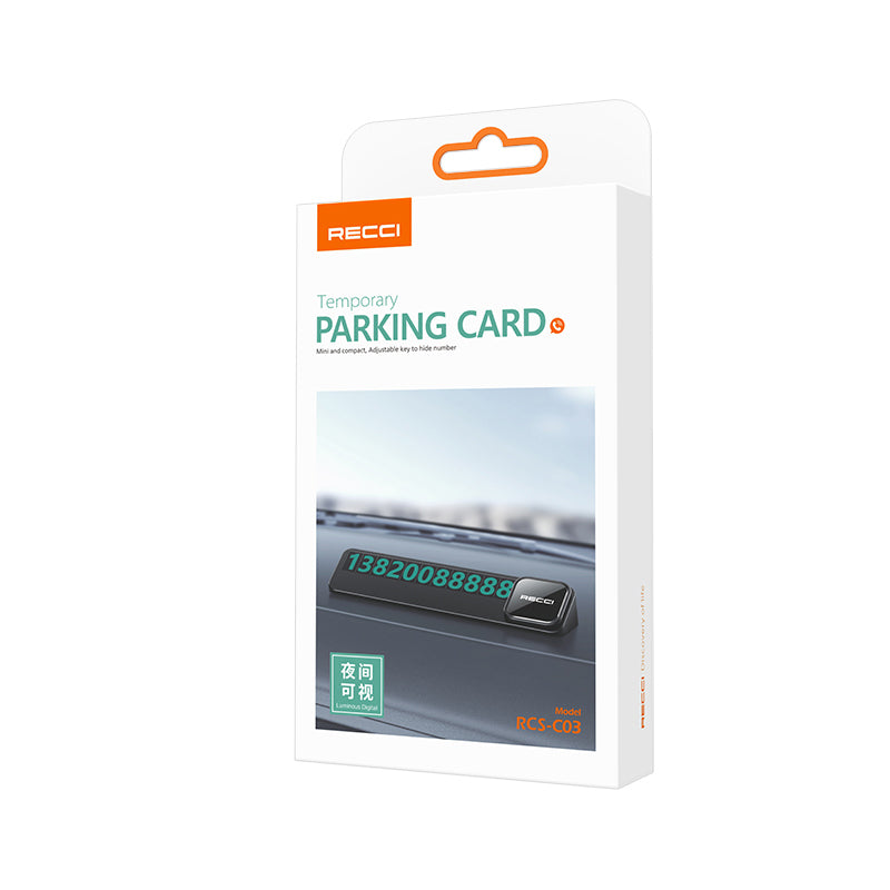 Recci RCS-C03 Night Visible and Concealable Vehicle Parking Numbering Device Black
