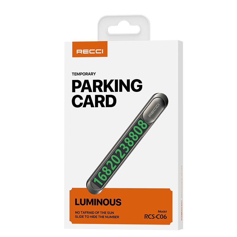 Recci RCS-C06 Plating Coated Surface Night Visible and Concealable Number Feature Vehicle Parking Numberer Gray