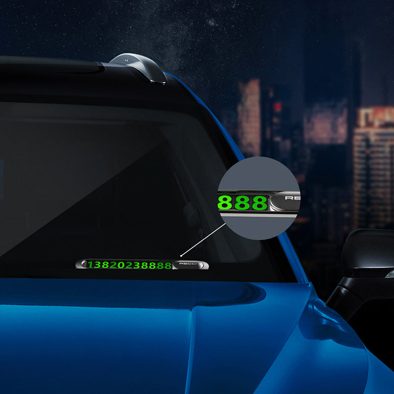 Recci RCS-C06 Plating Coated Surface Night Visible and Concealable Number Feature Vehicle Parking Numberer Gray