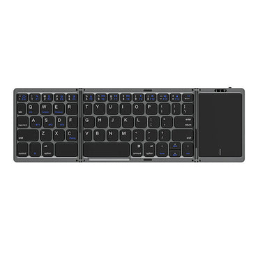 Recci RCS-K01 Katlanabilir Kablosuz Multifonksiyonel Touchpad Klavye Gri