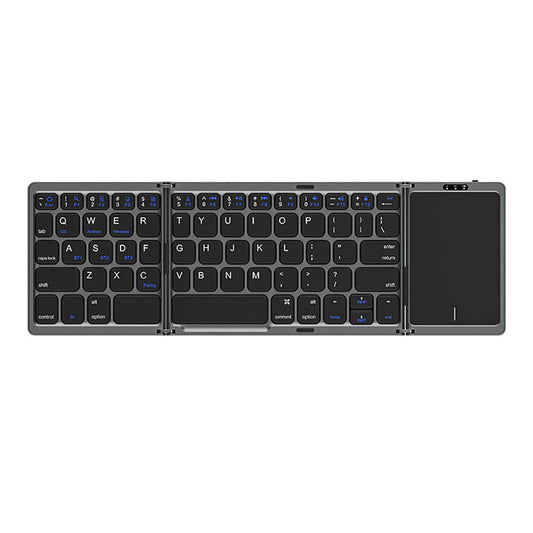 Recci RCS-K01 Katlanabilir Kablosuz Multifonksiyonel Touchpad Klavye Gri