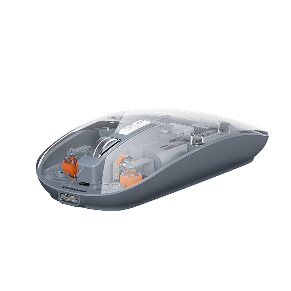 Recci RCS-M01 Space Capsule Series Multimode Wireless Transparent Design Mouse Gray