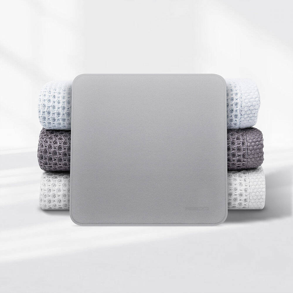 Recci RCS-S05 Microfiber Composite Ultrasonic Coating Nano Textured Polishing and Cleaning Cloth Gray