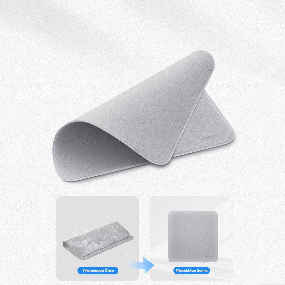 Recci RCS-S05 Microfiber Composite Ultrasonic Coating Nano Textured Polishing and Cleaning Cloth Gray