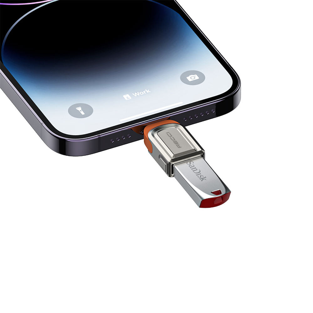 Recci RDS-A16L Ultra Fast Data Transfer Adapter USB 3.0 to Lightning OTG Gray
