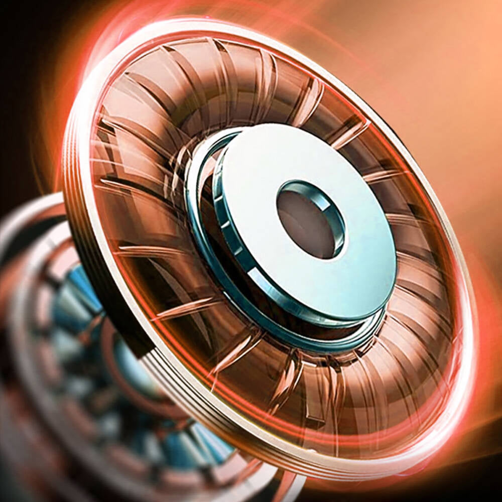 Recci REP-W50 Şeffaf Tasarım Hi-Fi Ses Kaliteli Bluetooth v5.3 Amber Serisi Kulak İçi Kulaklık Turuncu