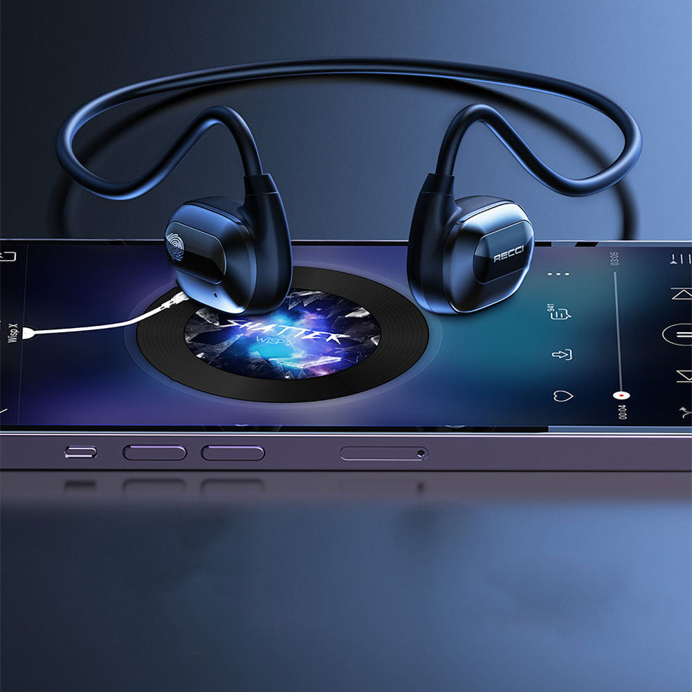 Recci REP-W63 Phantom Serisi Hi-Fi HD Ses Kaliteli Hava İletimi Kulak Üstü Bluetooth Kulaklık Siyah