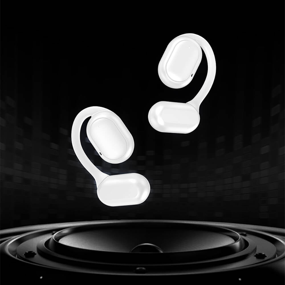 Recci REP-W76 OWS Wireless Hi-Fi Ses Kaliteli Dijital Led Göstergeli Bluetooth v5.3 Elegant Serisi Kulak İçi Kulaklık Siyah