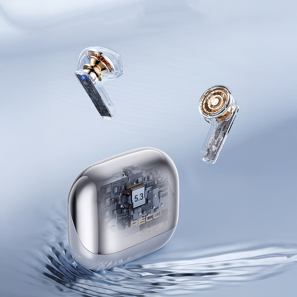 Recci REP-W80 Hi-Fi Ses Kaliteli TWS Kulak İçi Bluetooth v5.3 Kulaklık Beyaz