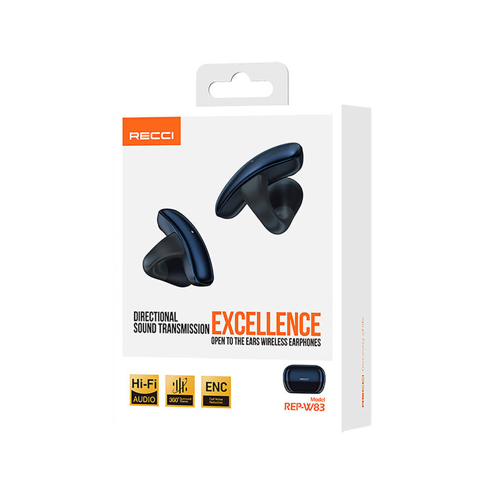 Recci REP-W83 Excellence Serisi ENC Teknolojili Hi-Fi Ses Kaliteli TWS Kulak İçi Bluetooth v5.3 Kulaklık Mavi