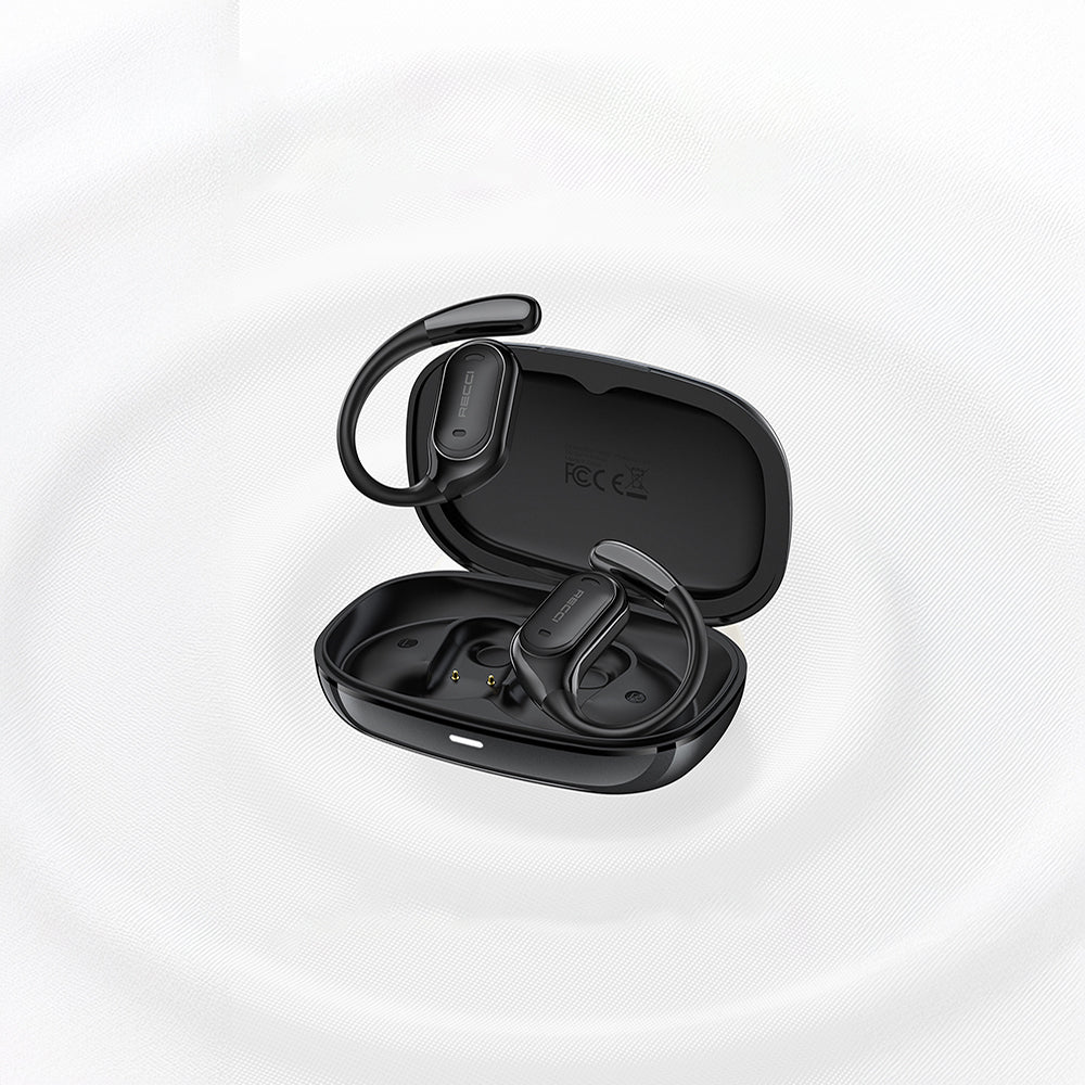 Recci REP-W92 OWS Wireless Hi-Fi Ses Kaliteli Bluetooth v5.3 Kulak İçi Kulaklık Siyah