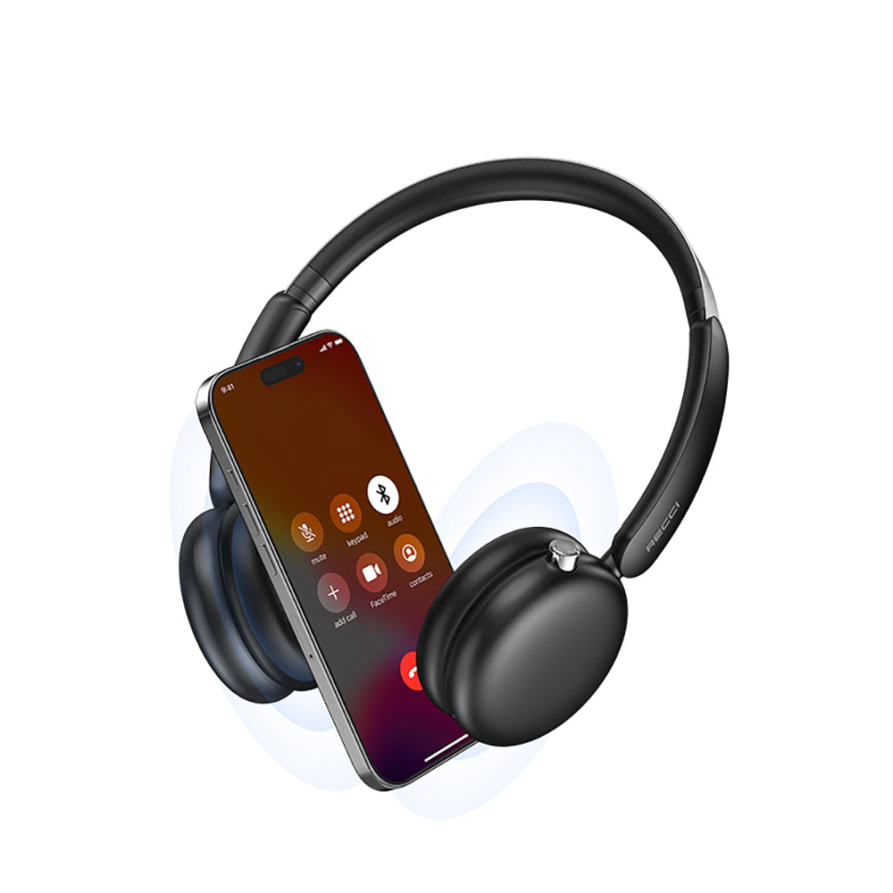 Recci REP-W95 ANC/ENC Özellikli Hi-Fi Ses Kaliteli Kulak Üstü Bluetooth v5.3 Kulaklık Siyah