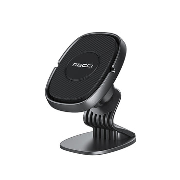 Recci RHO-C18 Güçlü Magnetik 360 Derece Dönebilen Düz Zemin Araç Telefon Tutucu Siyah
