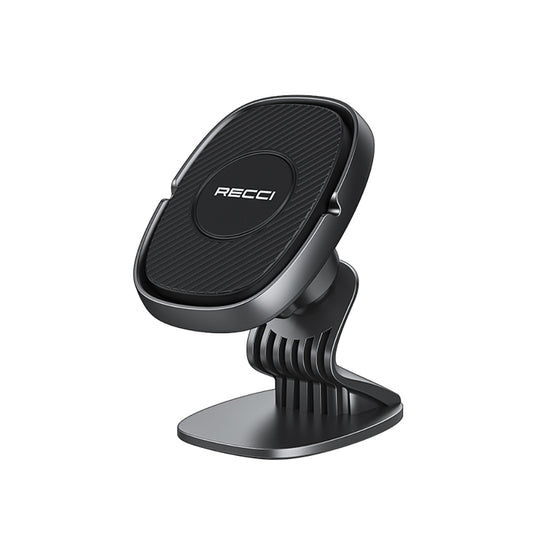 Recci RHO-C18 Güçlü Magnetik 360 Derece Dönebilen Düz Zemin Araç Telefon Tutucu Siyah