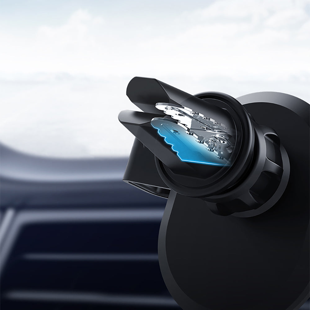 Recci RHO-C26 360 Rotating Ventilation Design Car Phone Holder Black