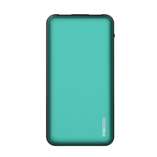 Recci RPB-P05 Greeny Serisi LED Işık Göstergeli Hızlı Şarj Özellikli Taşınabilir Powerbank 22.5W 10000mAh Yeşil