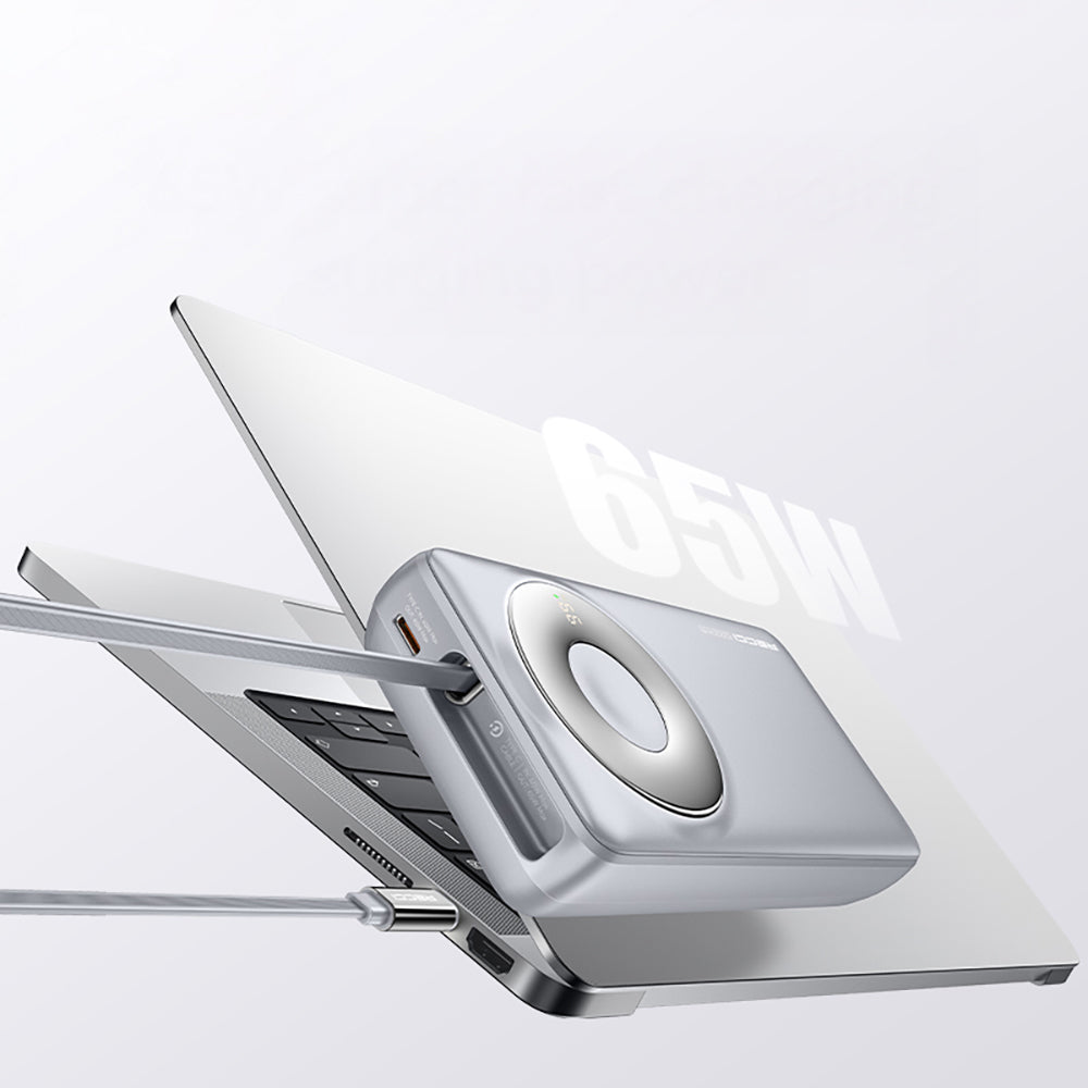 Recci RPB-P72 Hızlı Şarj Özellikli Type-C Kablolu Powerbank 65W 20.000mAh Siyah