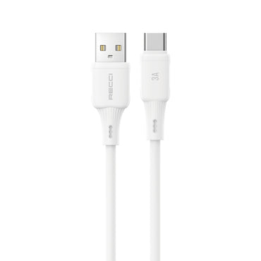 Recci RS52C USB-A to Type-C 3A Hızlı Şarj Özellikli Data ve Şarj Kablosu 1M
