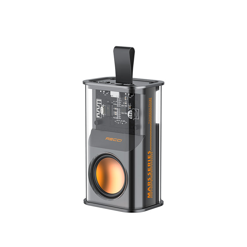 Recci RSK-W30 Mars Series Hi-Fi RGB Illuminated Wireless Bluetooth 5.3 Speaker 500mAh Black