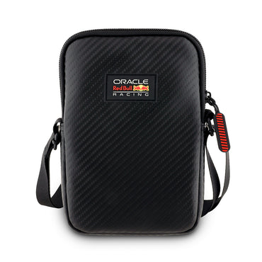 Redbull Orjinal Lisanslı PU Karbon Fiber Tasarımlı Çapraz Vücut Aksesuar Çantası Siyah