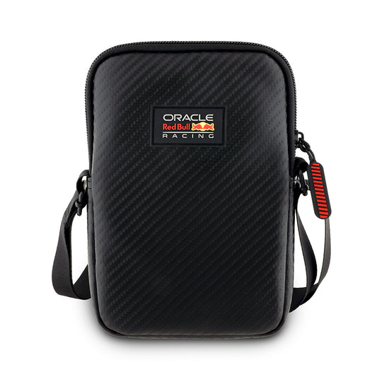 Redbull Orjinal Lisanslı PU Karbon Fiber Tasarımlı Çapraz Vücut Aksesuar Çantası Siyah