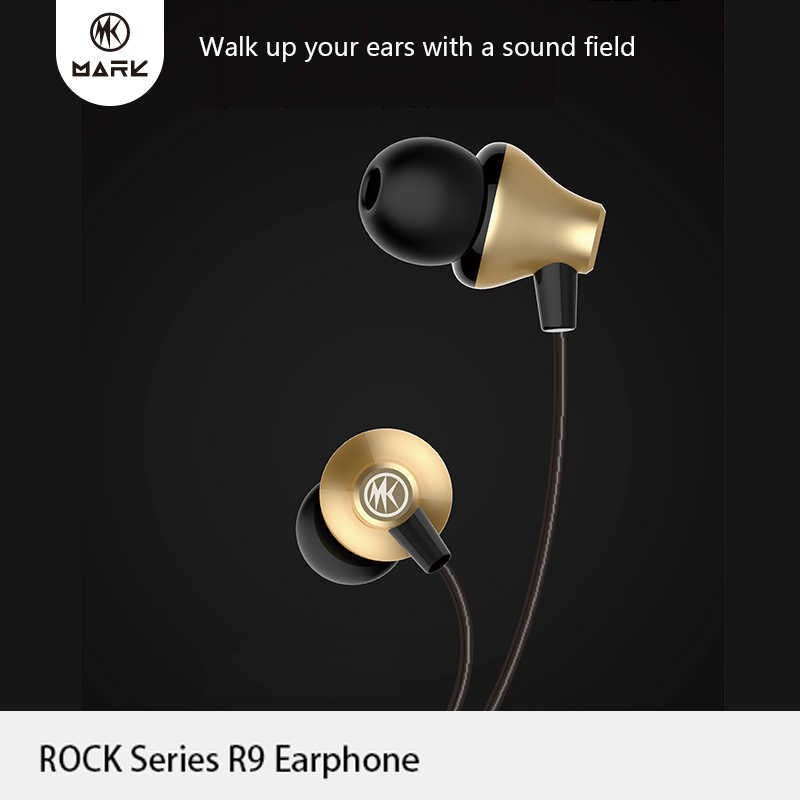 Rock R9 3.5mm MP3 Stereo Headphones Black