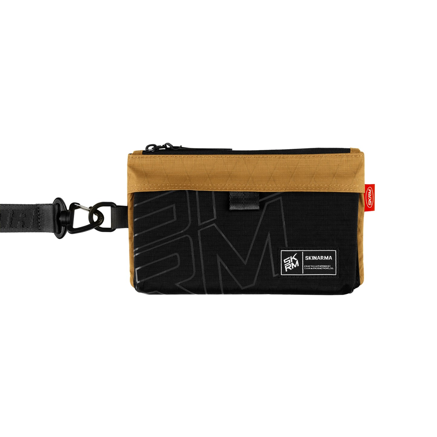 Skinarma Clutch Jager Boyun Askı Kayışlı Çapraz Vücut Çantası Kahverengi