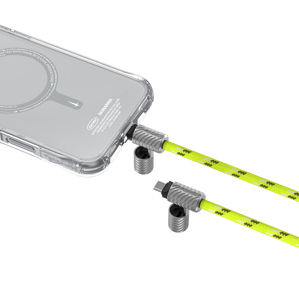 Skinarma DynoVE Serisi Type-C to Type-C Askı İpi Tasarımlı Şarj ve Data Kablosu Kırmızı