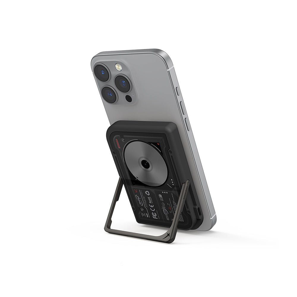 Skinarma Nexus Nova Wireless and PD Fast Charging Portable Power Bank with Stand 20W 5000mAh Black